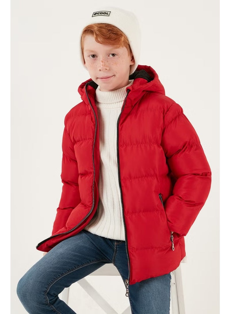 Lela Plush Lined Hooded Winter Coat with Pockets Boys' Coat 5761911 - Image 1